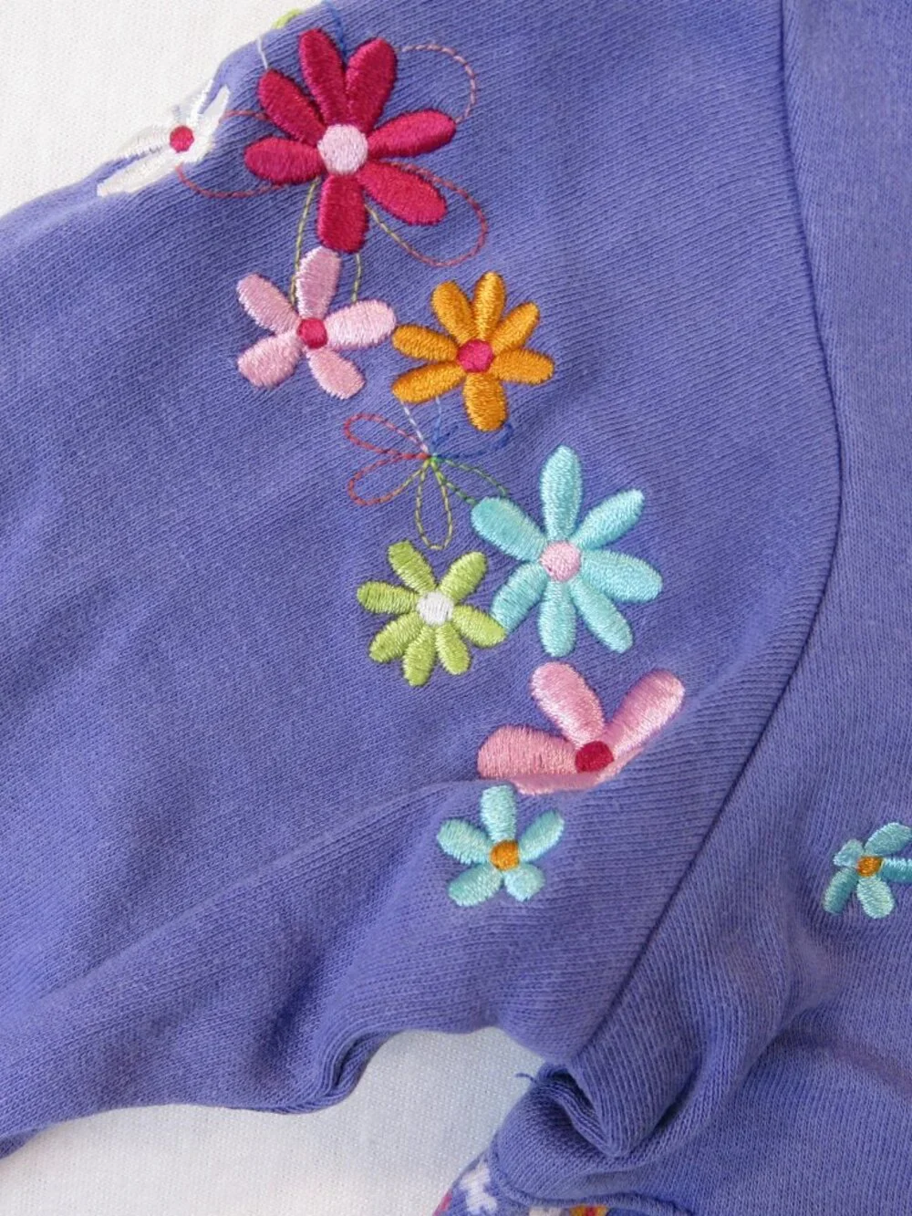 Gymboree Daisy Floral Print & Embroidery Romper Baby Girl Size 12-18 Mon VTG 200